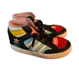 Adidas Kids' Hardcourt Multicolor High-Top Sneakers-Size 10